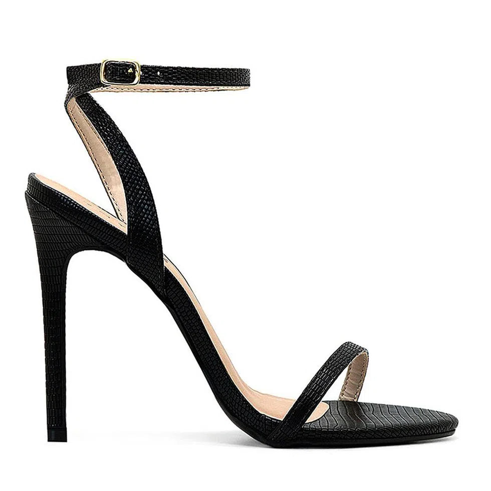 SANDAL ROY BLACK SNAKE