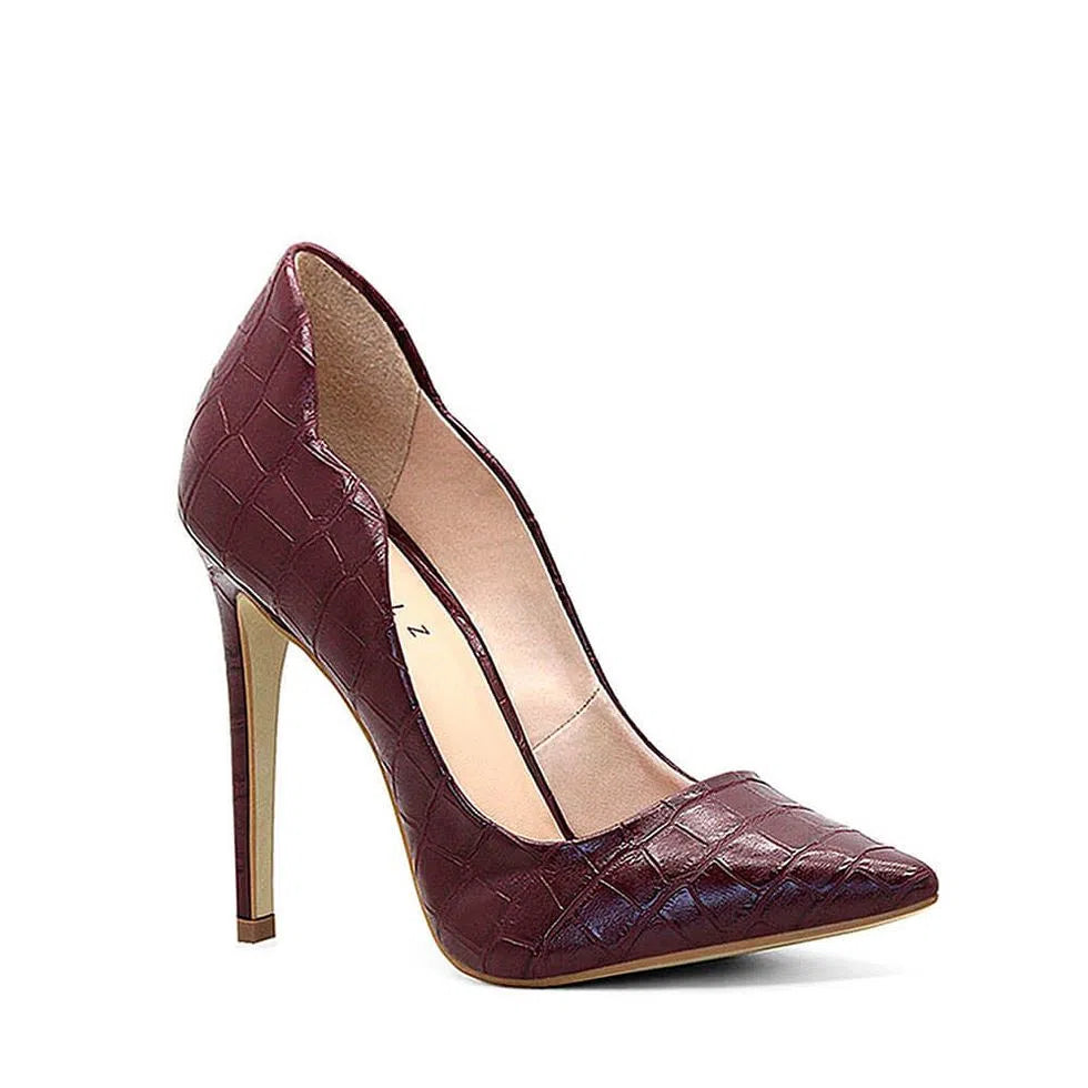 SCARPIN MIA CROCO WINE