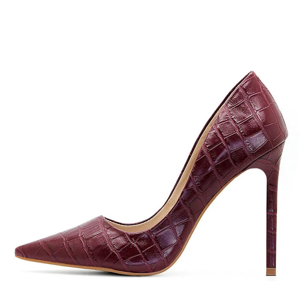 SCARPIN OLIVI WINE CROCO